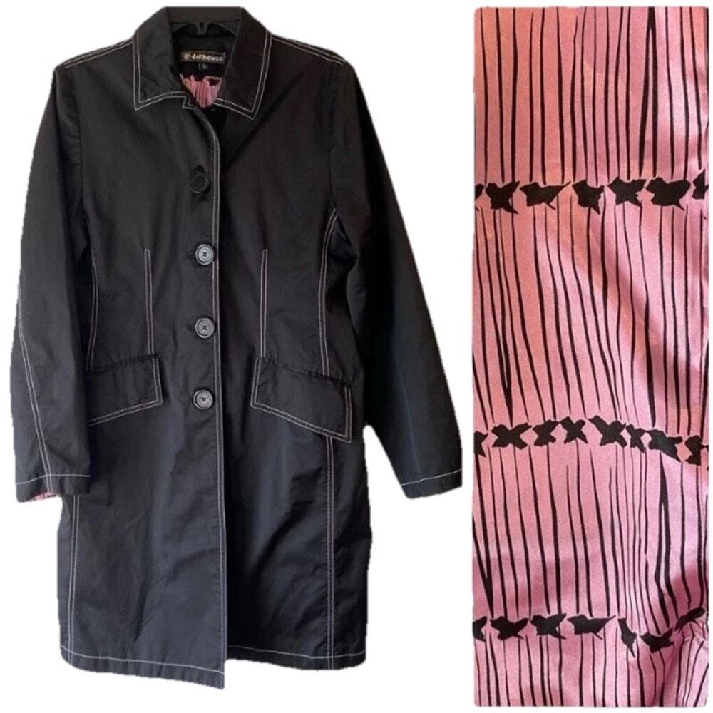 VTG Dollhouse Trench Coat Artsy Goth Dark Academia Witchy Y2K Read Measurements
